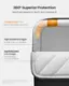360 Superior Protection: Specifically tailored for the 15-inch MacBook Air. CornerArmorTM x4: Built to resist drops and shocks. High Resilience Edges: Security wrap your MacBook. Sophisticated Line Design: With soft lining and thick padding. Note: Please compare your laptop's length, height, and depth with the laptop sleeve's internal dimensions.