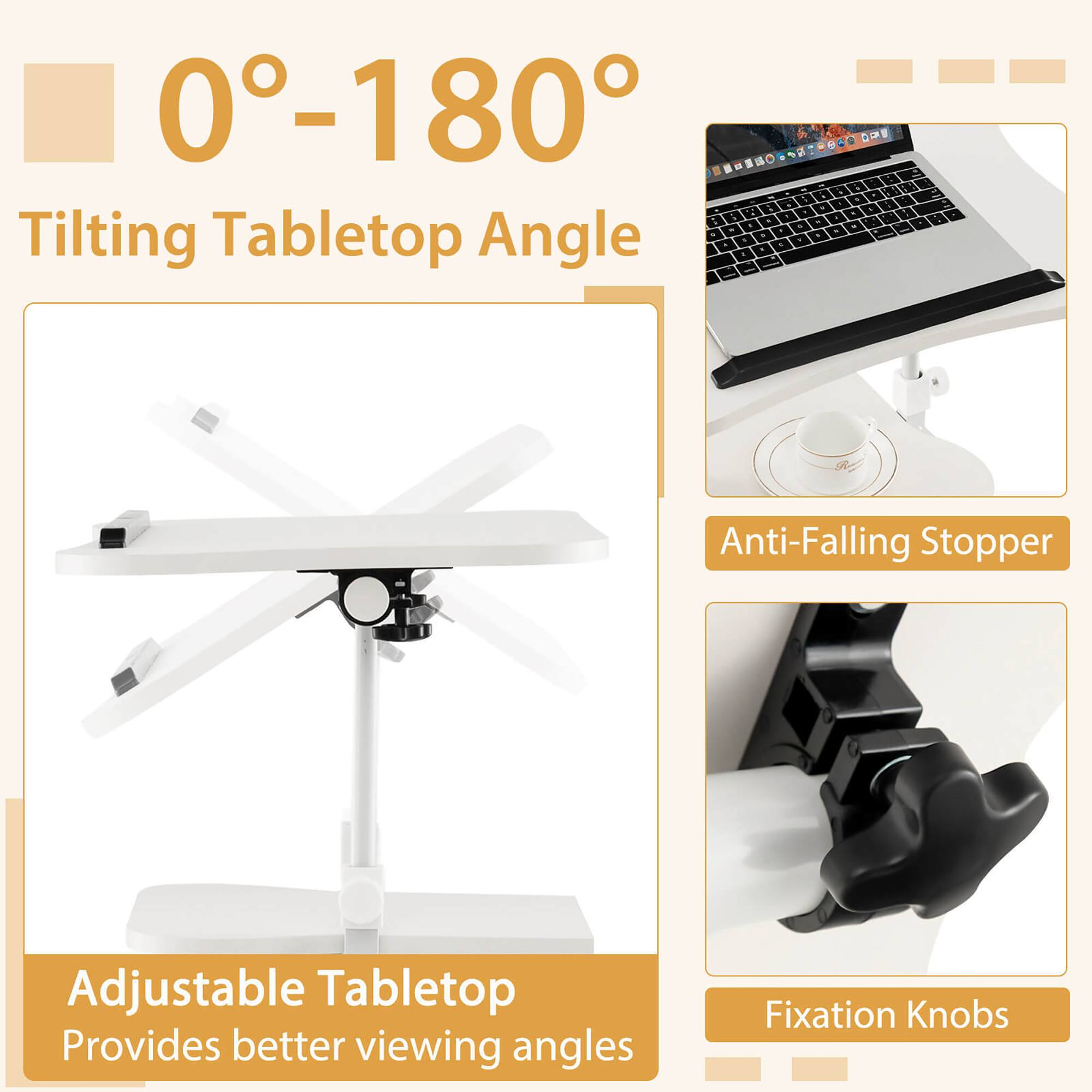 0°-180°  
Tilting Tabletop Angle  

Adjustable Tabletop  
Provides better viewing angles  

Anti-Falling Stopper  

Fixation Knobs