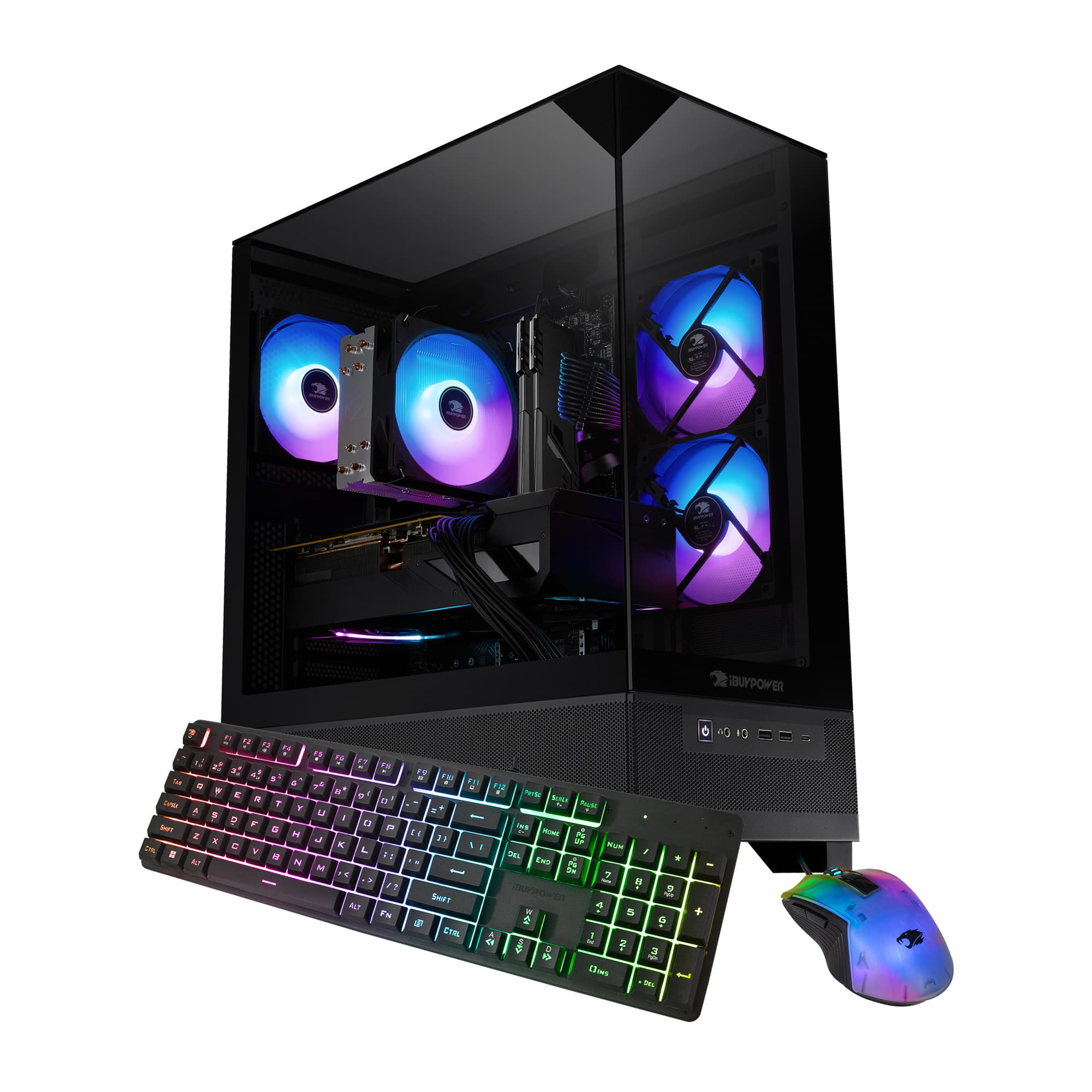 iBUYPOWER - Element SE Gaming Desktop PC - AMD Ryzen 7 5700, NVIDIA GeForce RTX 5050 8GB, 16GB DDR4 Non-RGB,1TB NVMe SSD - Black