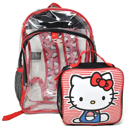 clear backpack hello kitty Amazon.com | Fast Forward 15" with Lunchbox Its time to throw a confetti Wholesale Hello Kitty 2-Piece 16