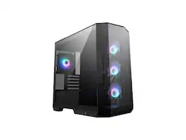 MSI - MAG PANO M100R PZ Micro-ATX Case - Back-Connect, 4 ARGB Fans, Panoramic Display - Black
