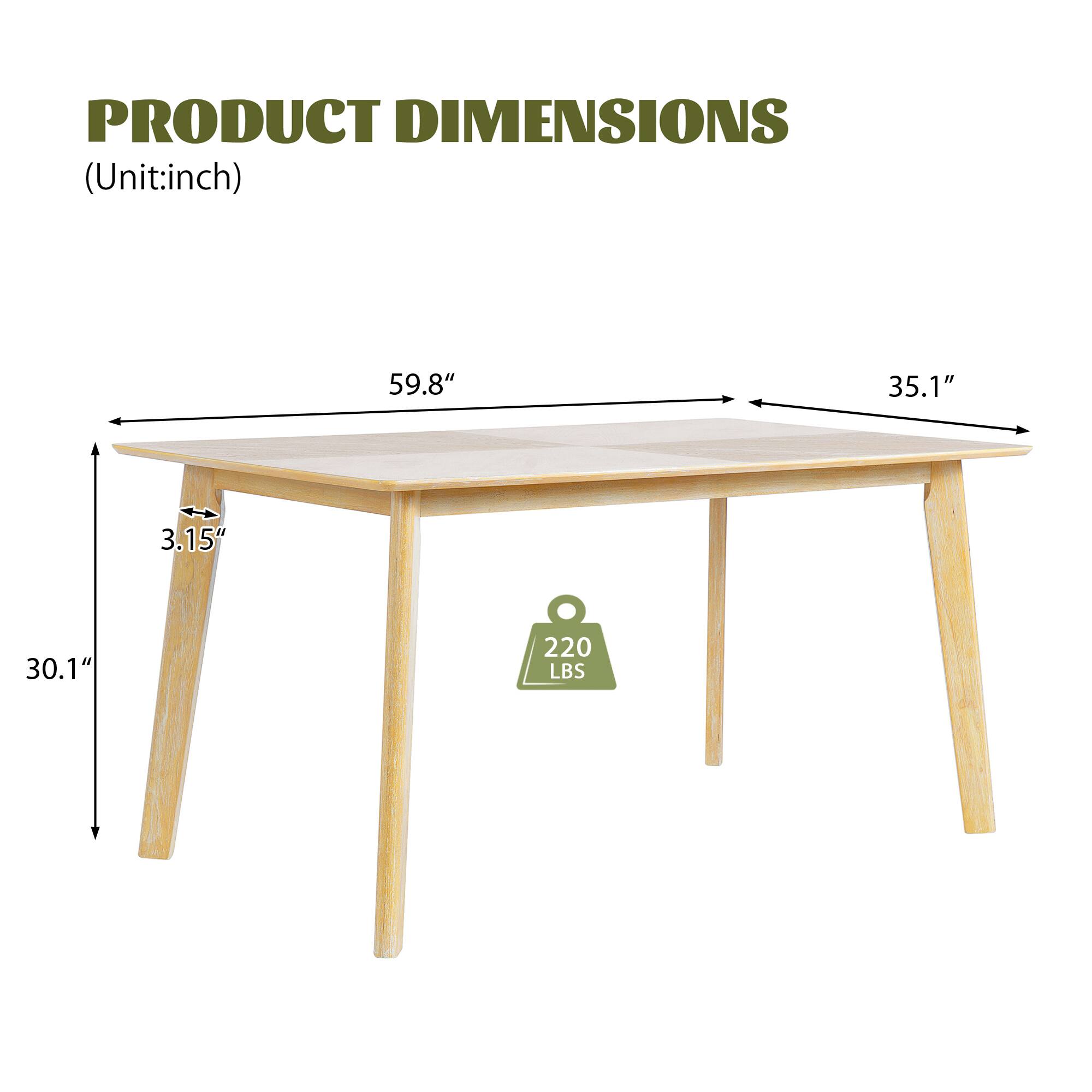PRODUCT DIMENSIONS  
(Unit: inch)  

59.8"  
35.1"  
3.15"  
30.1"  
220 LBS