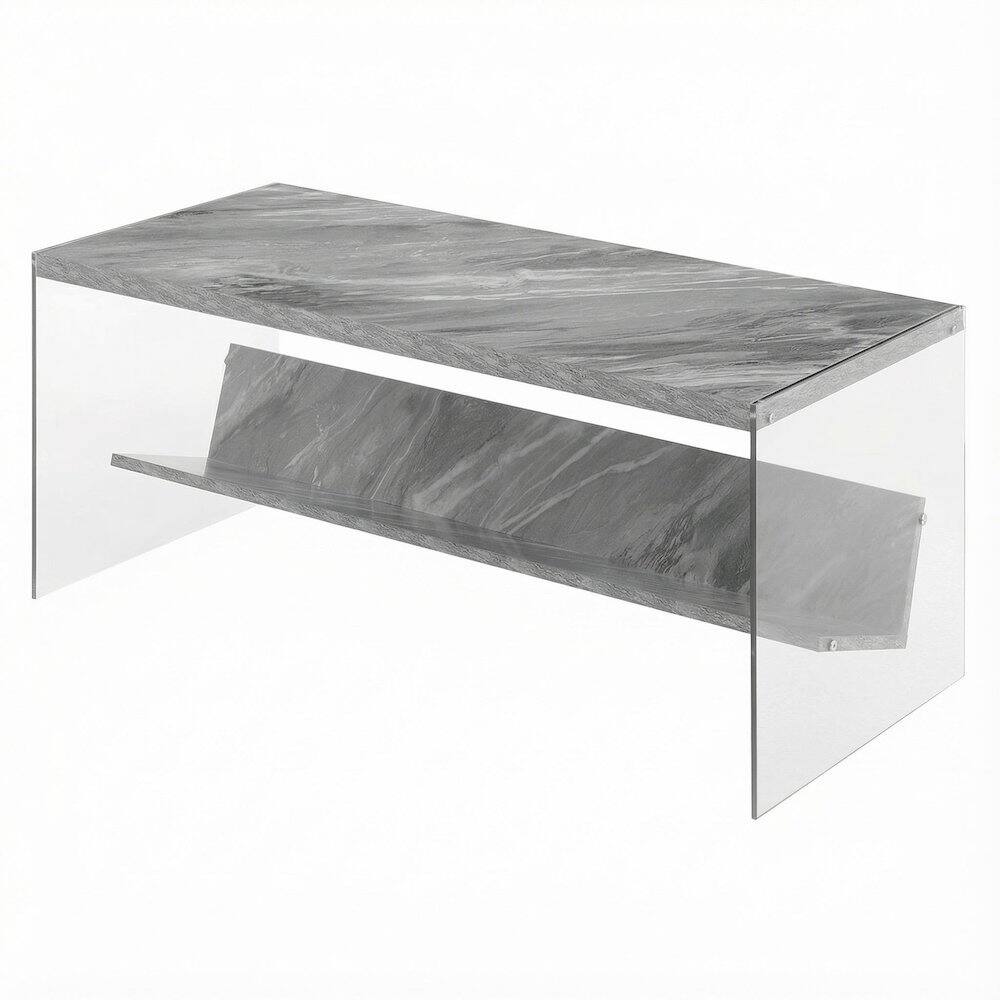 Gray Faux Marble/Glass