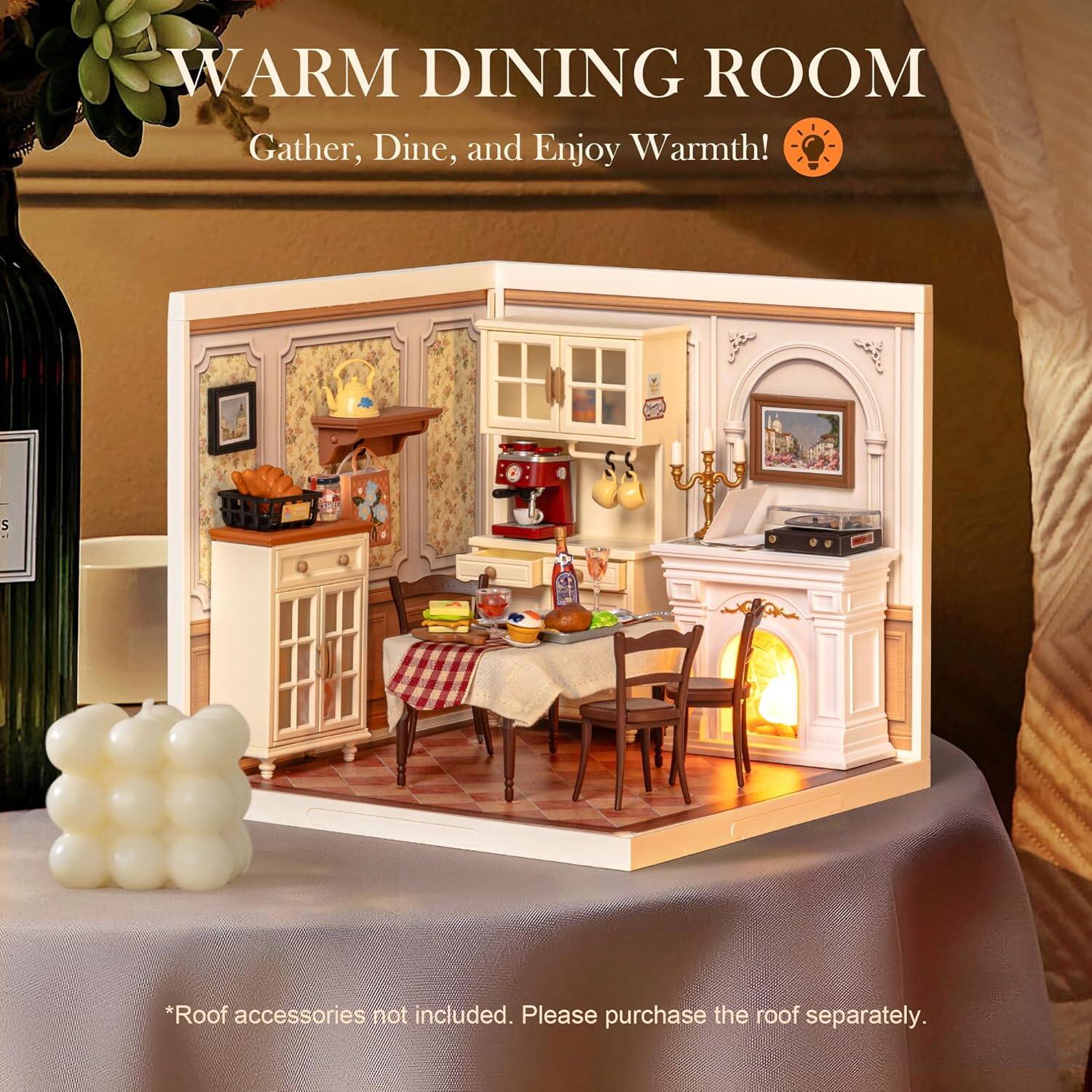 WARM DINING ROOM  
Gather, Dine, and Enjoy Warmth!  

*Roof accessories not included. Please purchase the roof separately.
