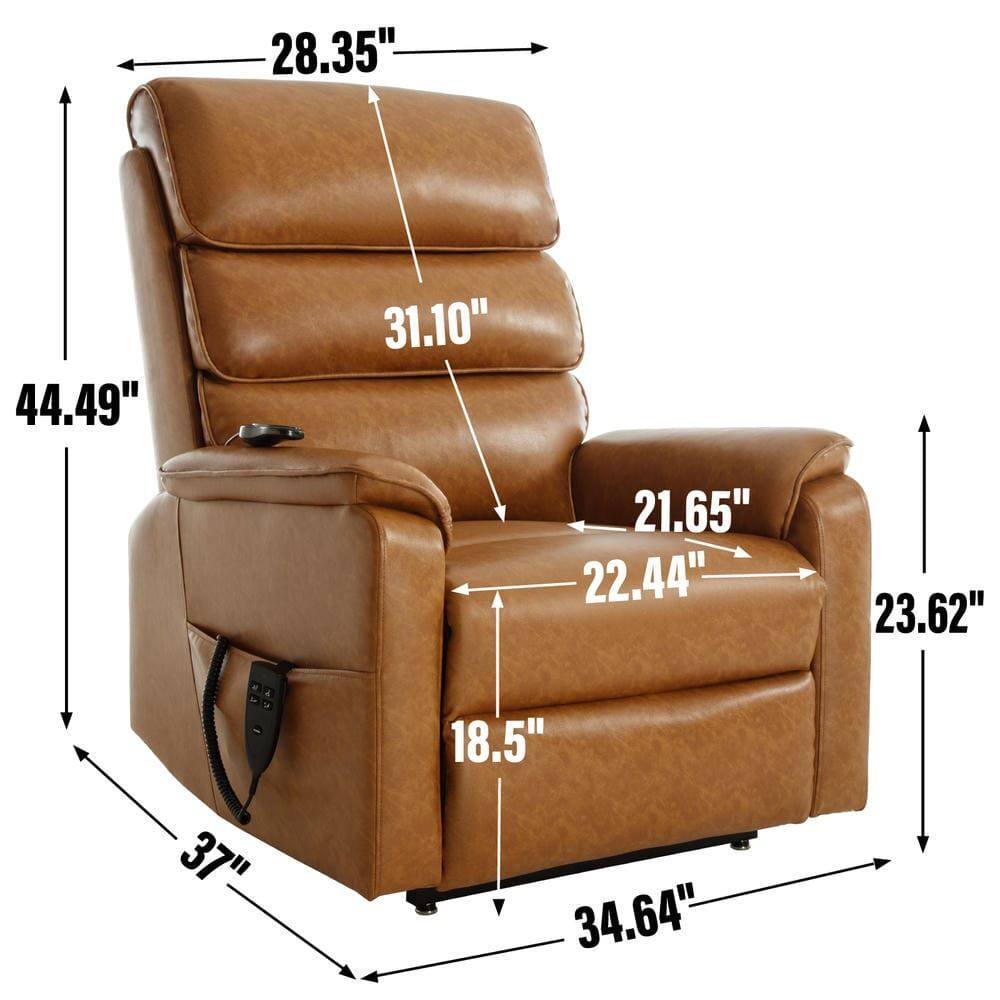 Sure, here are the corrected measurements grouped by their positions on the recliner:

- **Width:** 44.49"
- **Depth:** 37"
- **Height:** 44.49"
- **Seat Height:** 18.5"
- **Seat Depth:** 22.44"
- **Seat Width:** 21.65"
- **Back Height:** 31.10"
- **Arm Height:** 28.35"
- **Arm Width:** 23.62"
- **Overall Width:** 34.64"