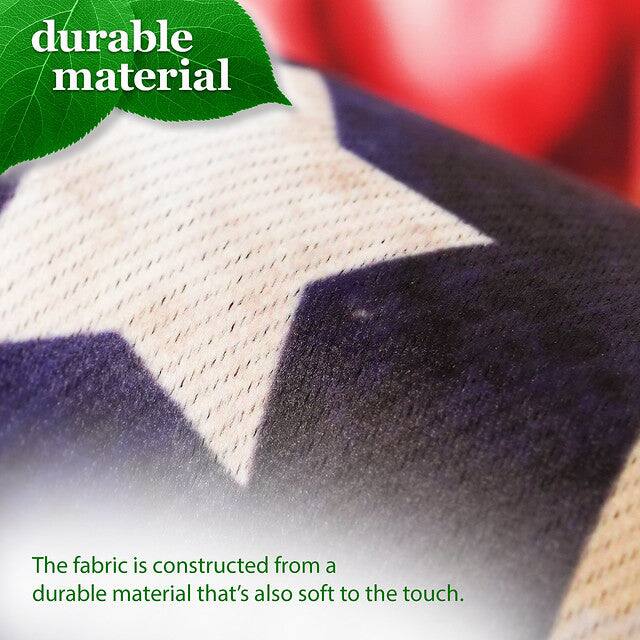The fabric is constructed from a durable material that's also soft to the touch.
