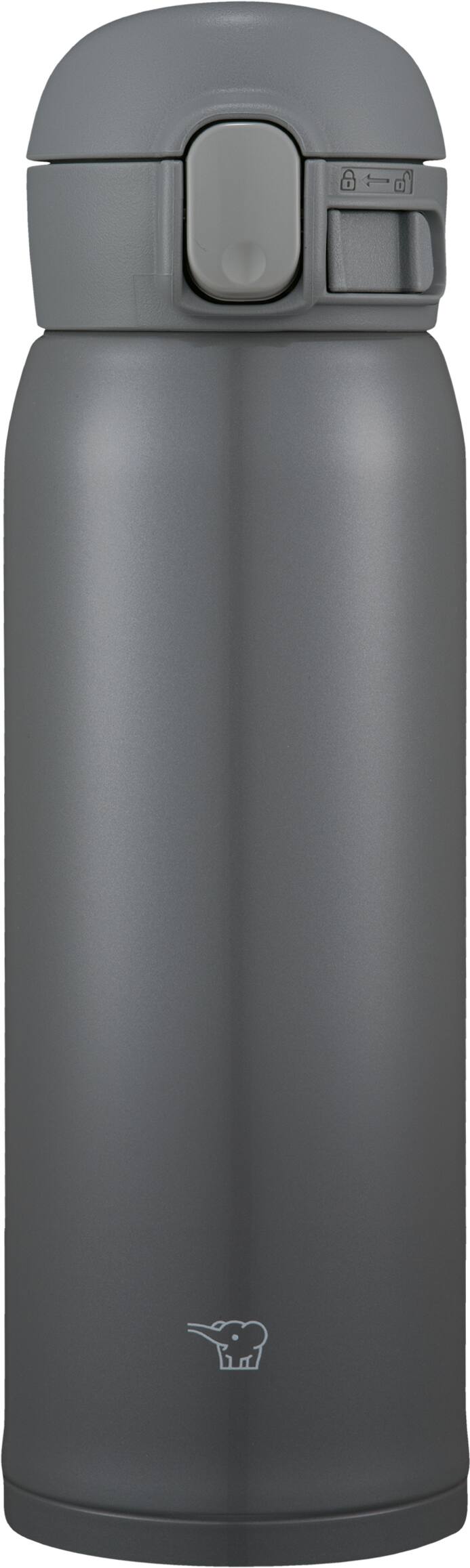 Angle. Zojirushi - Stainless Mug 16oz. - Dark Gray.