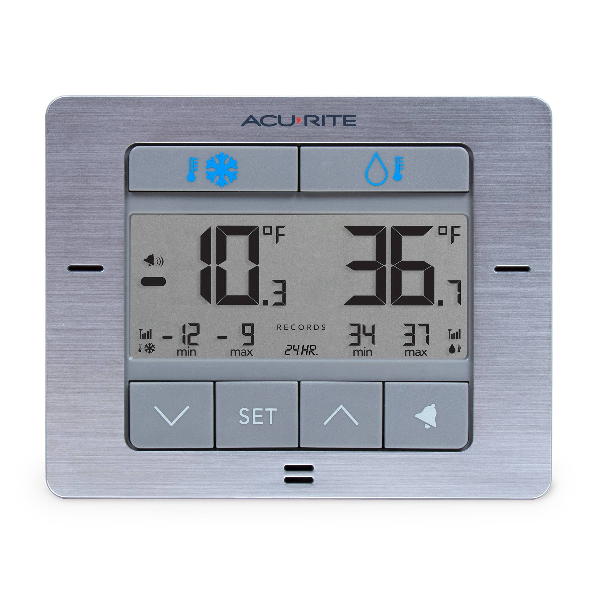 ACURITE

F I F oF " E. 36 . RECORDS Tll - -12 -9 12 - 9 34 37 Tll * min max 24HR. min max i  SET