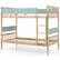 Front. Costway - Twin Over Twin Bunk Bed Solid Wood Bed Frame with Ladder Full-length Guardrails - Natural.