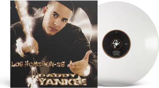 Sure, here is the corrected and grouped text:
**Cover:**
- LOS HOMBRES
- DADDY YANKEE
**Vinyl Label:**
- SIDE A
- (Additional text is too small to read clearly)