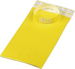 Advantus - Sequentially Numbered Crowd Control Wristbands, 100/Pack - Yellow