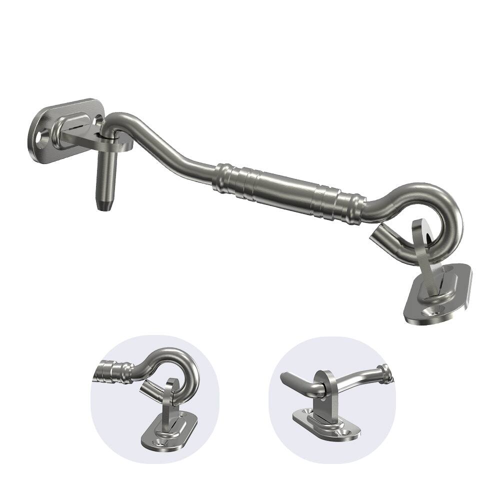 Alt View 3. Boyel Living - 4 in. Stainless Steel Sliding Barn Door Hook Lock Latch - Stainless Steel.