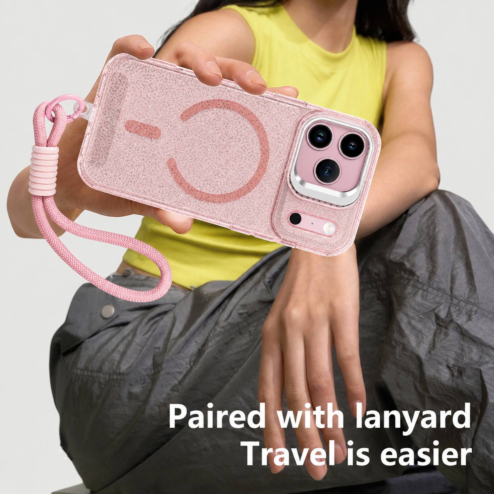 Paired with lanyard, travel is easier