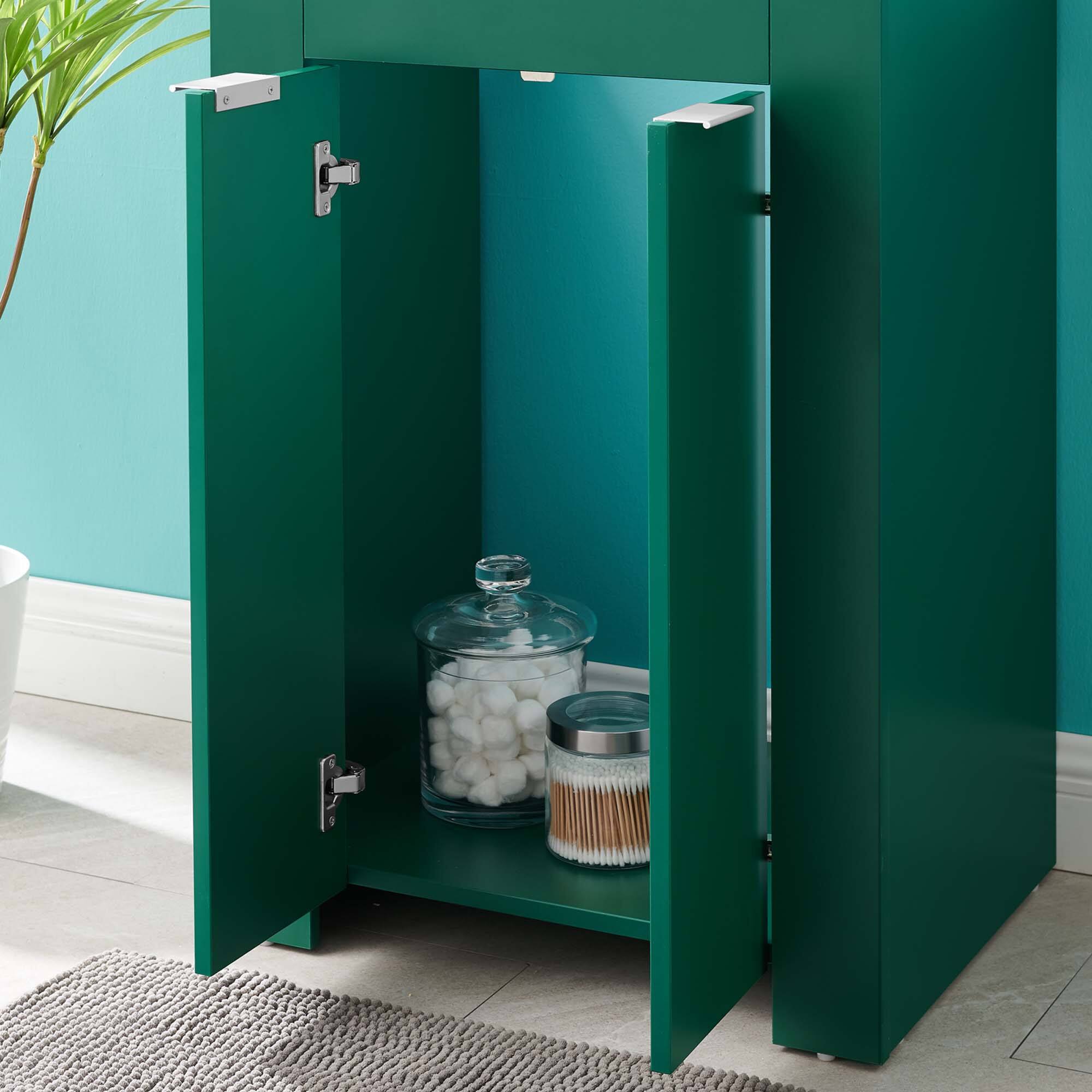 Alt View 1. Modway - Maybelle Bathroom Vanity Basin Included - Green Black.
