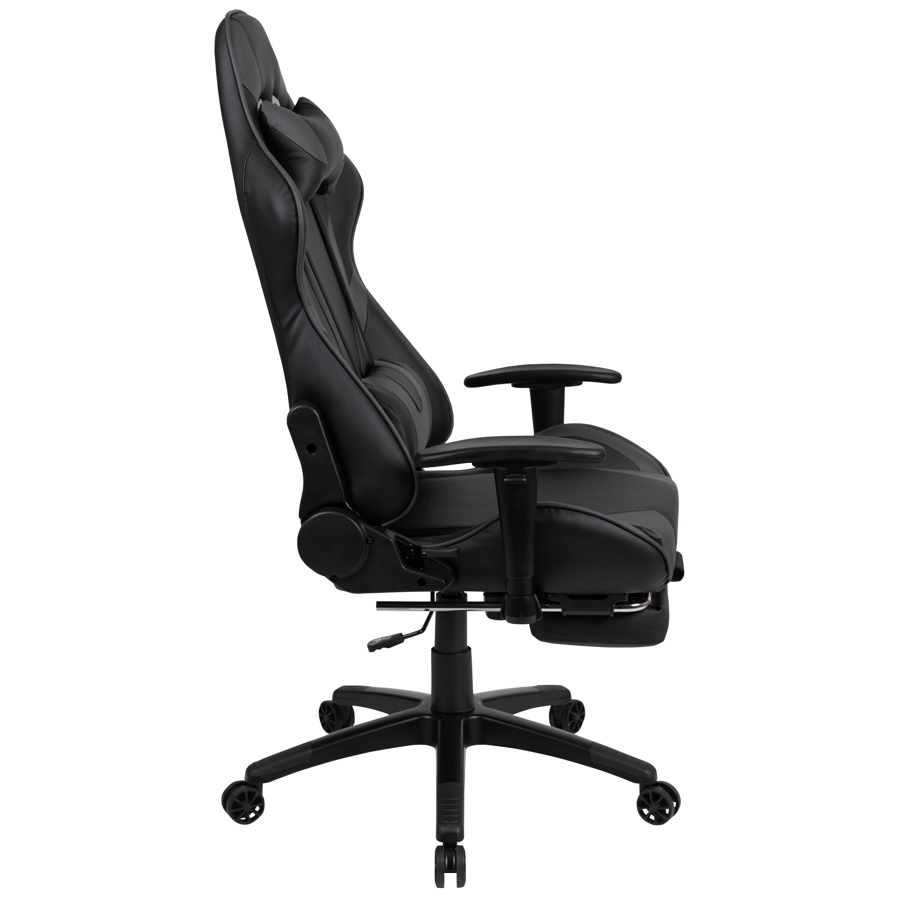 Alt View 6. Emma + Oliver - Z300 Gaming Racing Office Ergonomic PC Chair with Reclining Back and Footrest - Gray.