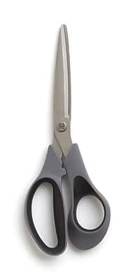 Front. TRU RED - 8" Titanium Coated Scissors, Straight Handle - Gray.