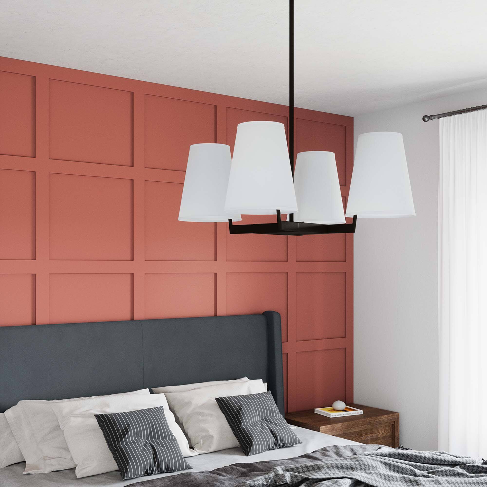 Front. Modway - Mercer 4-Light Pendant Light by Modway - White Bronze.