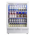 SIMZLIFE - 180 Cans Beverage Refrigerator Cooler-5.7cu. ft Freestanding Mini Fridge Cooler, Adjustable Shelvesfor Soda, Wine - White