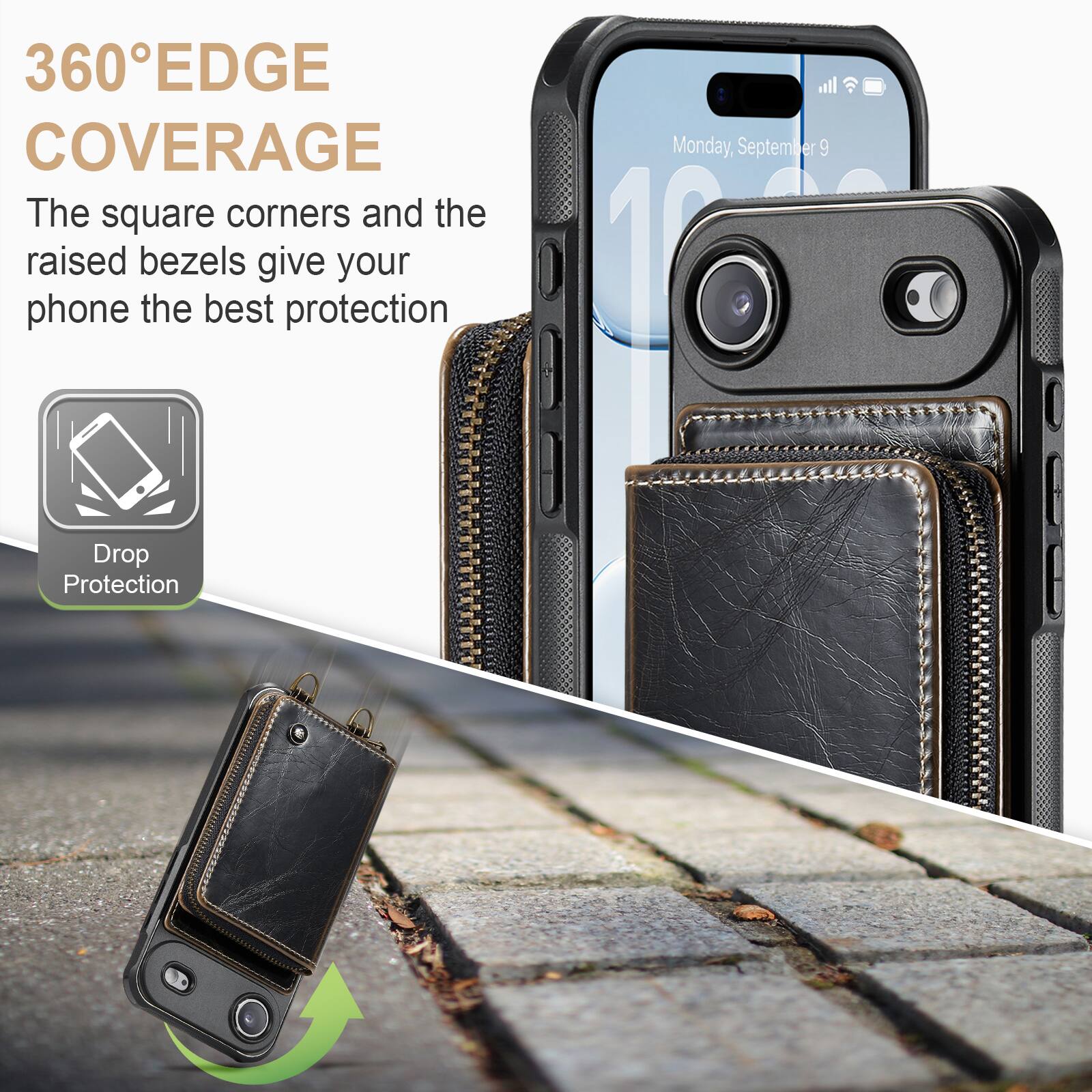 360° EDGE COVERAGE

The square corners and the raised bezels give your phone the best protection

Monday, September 9

Drop Protection
