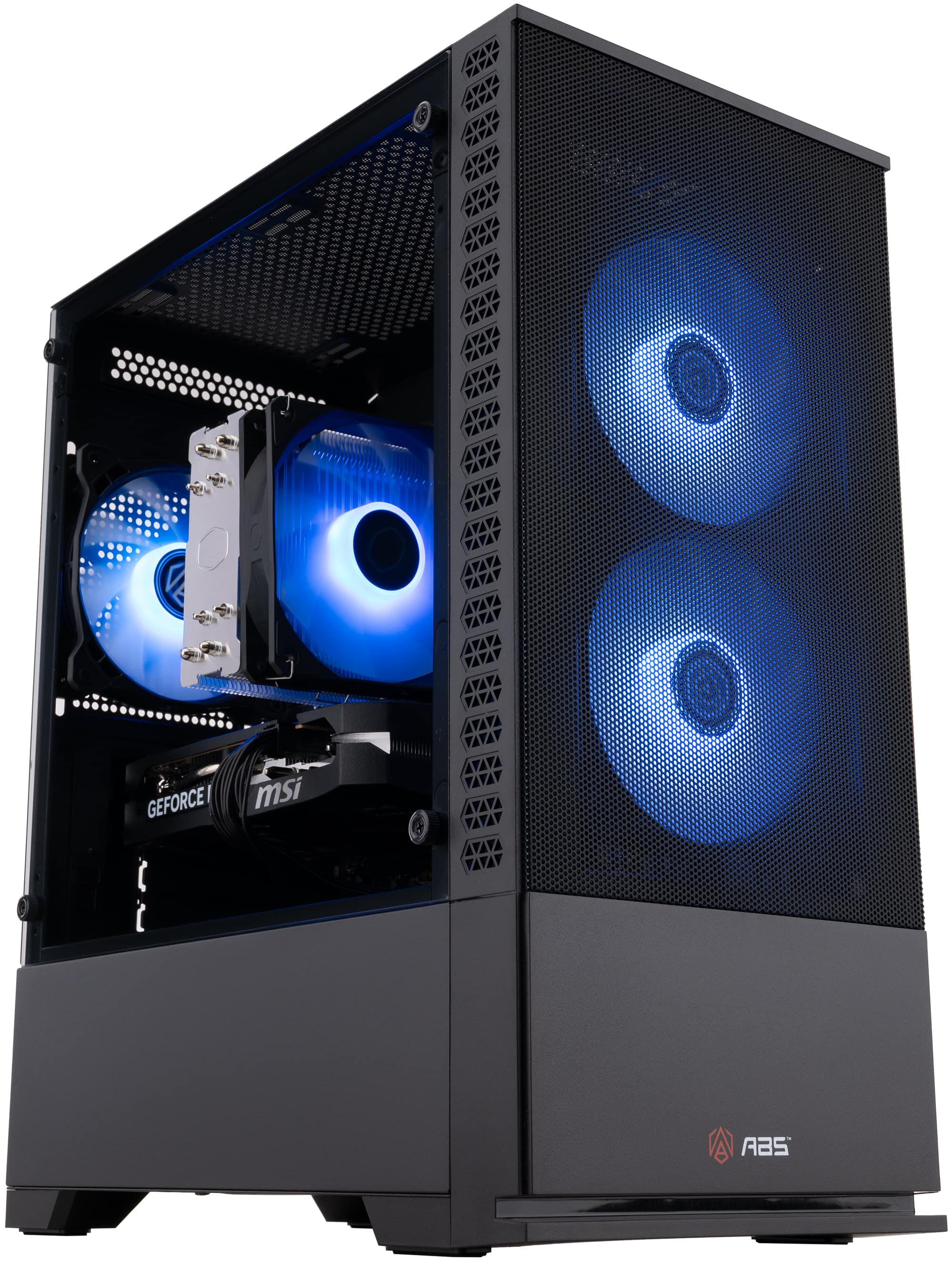 ADVANCED BATTLESTATIONS - ABS Cyclone Aqua Gaming PC - Windows 11 - Intel Core i7-14700F - GeForce RTX 5060 - 32GB DDR5 - 1TB M.2 NVMe - Black