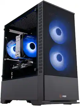 ADVANCED BATTLESTATIONS - ABS Cyclone Aqua Gaming PC - Windows 11 - Intel Core i7-14700F - GeForce RTX 5060 - 32GB DDR5 - 1TB M.2 NVMe - Black