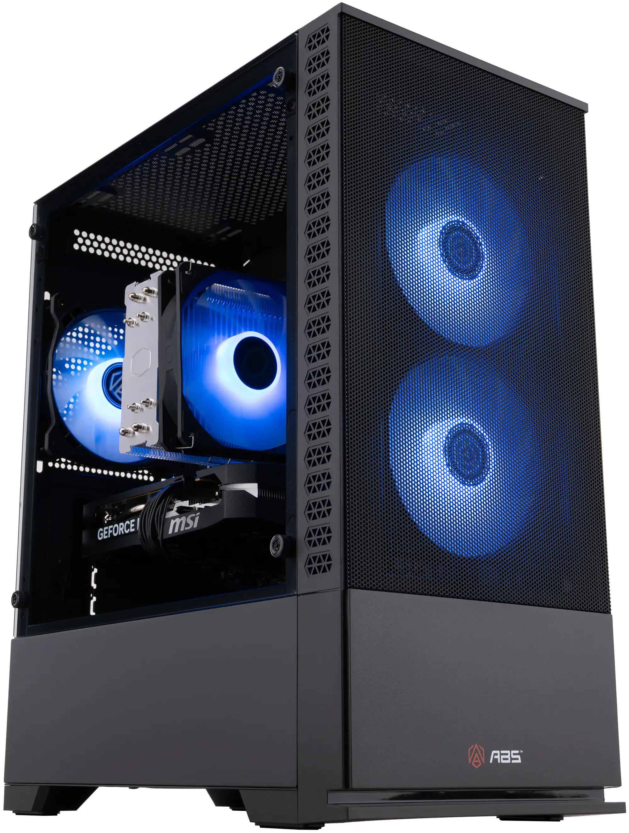 ADVANCED BATTLESTATIONS - ABS Cyclone Aqua Gaming PC - Windows 11 - Intel Core i7-14700F - GeForce RTX 5060 - 32GB DDR5 - 1TB M.2 NVMe - Black