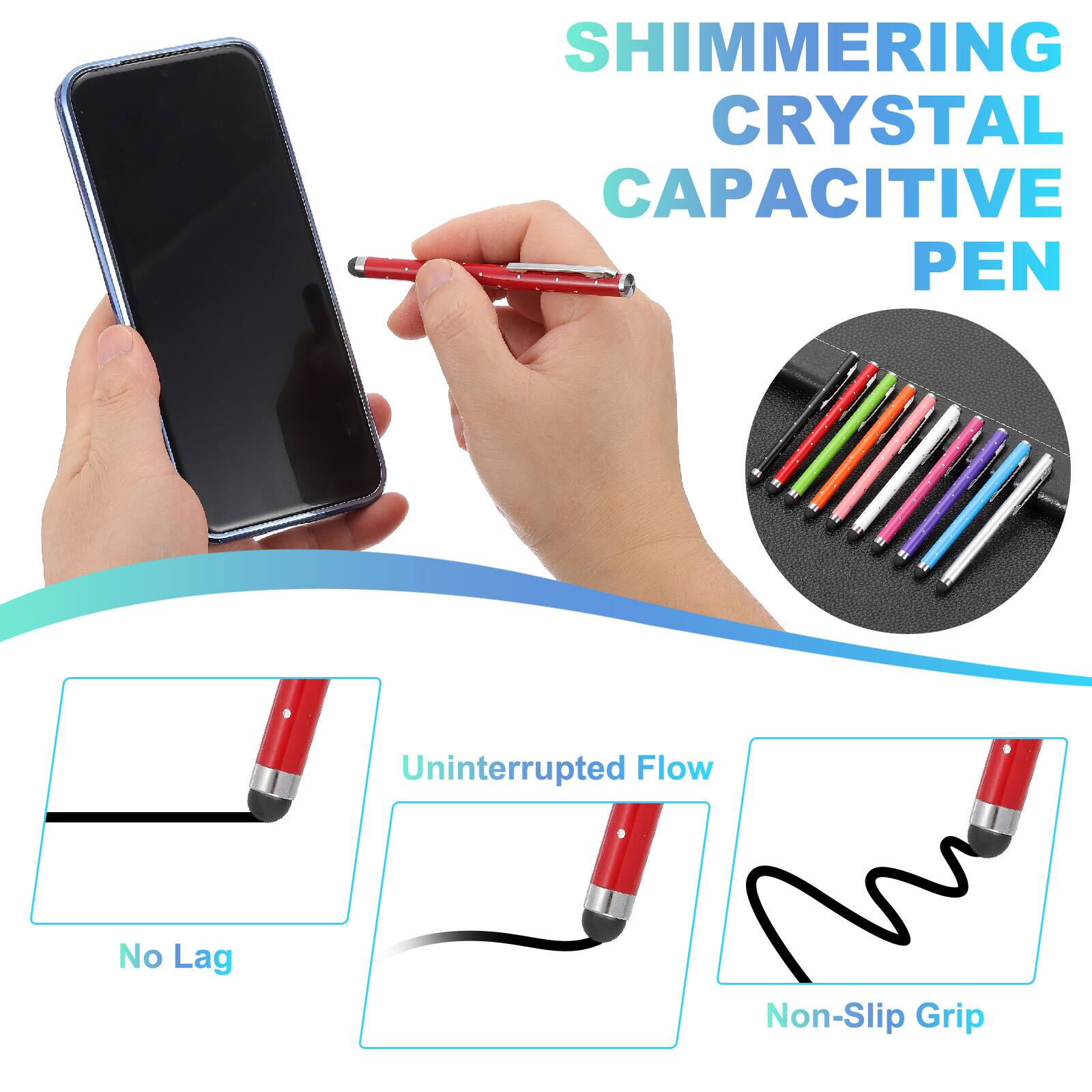 SHIMMERING CRYSTAL CAPACITIVE PEN

- Uninterrupted Flow
- No Lag
- Non-Slip Grip