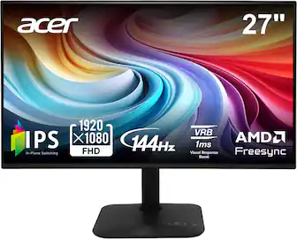 Acer 27" IPS In-Plane Switching 1920 x 1080 FHD 144Hz 1ms VRB AMD Freesync