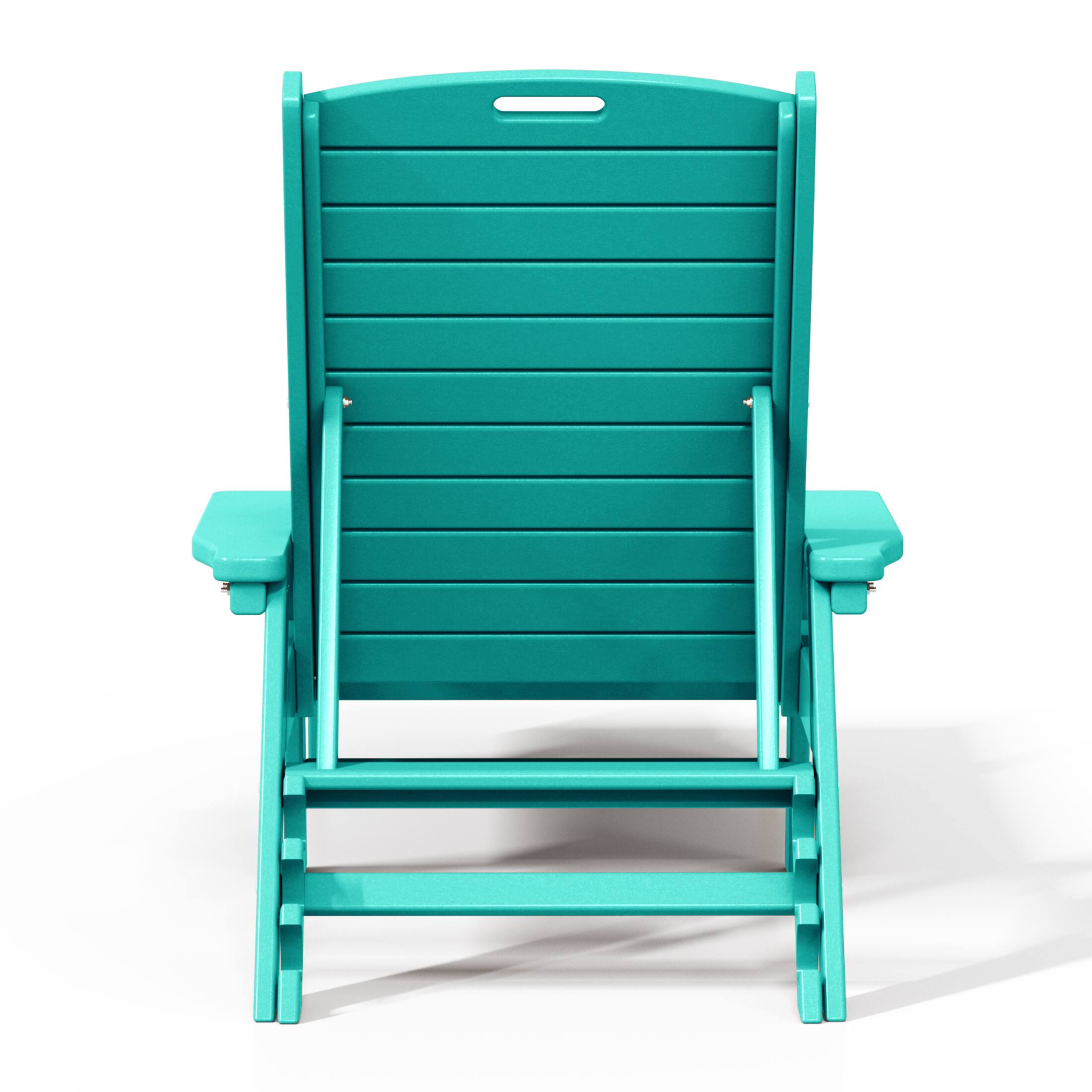 Alt View 1. WestinTrends - WestinTrends Malibu 3 piece Set Poly Adirondack Outdoor Chaise Lounges with Side Table - Turquoise.