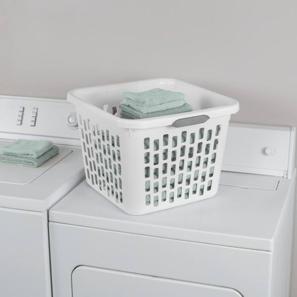 Alt View 6. Sterilite - Sterilite Laundry Basket with Comfort Grip Handles and Reinforced Rim, 1.5 Bushel Capacity, White, 24 Pack - Mint.