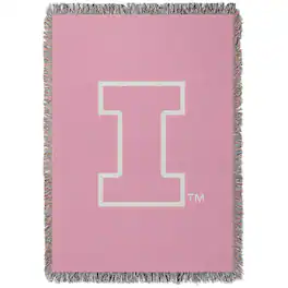 Chad & Jake - Illinois Fighting Illini Woven Blanket - Pink
