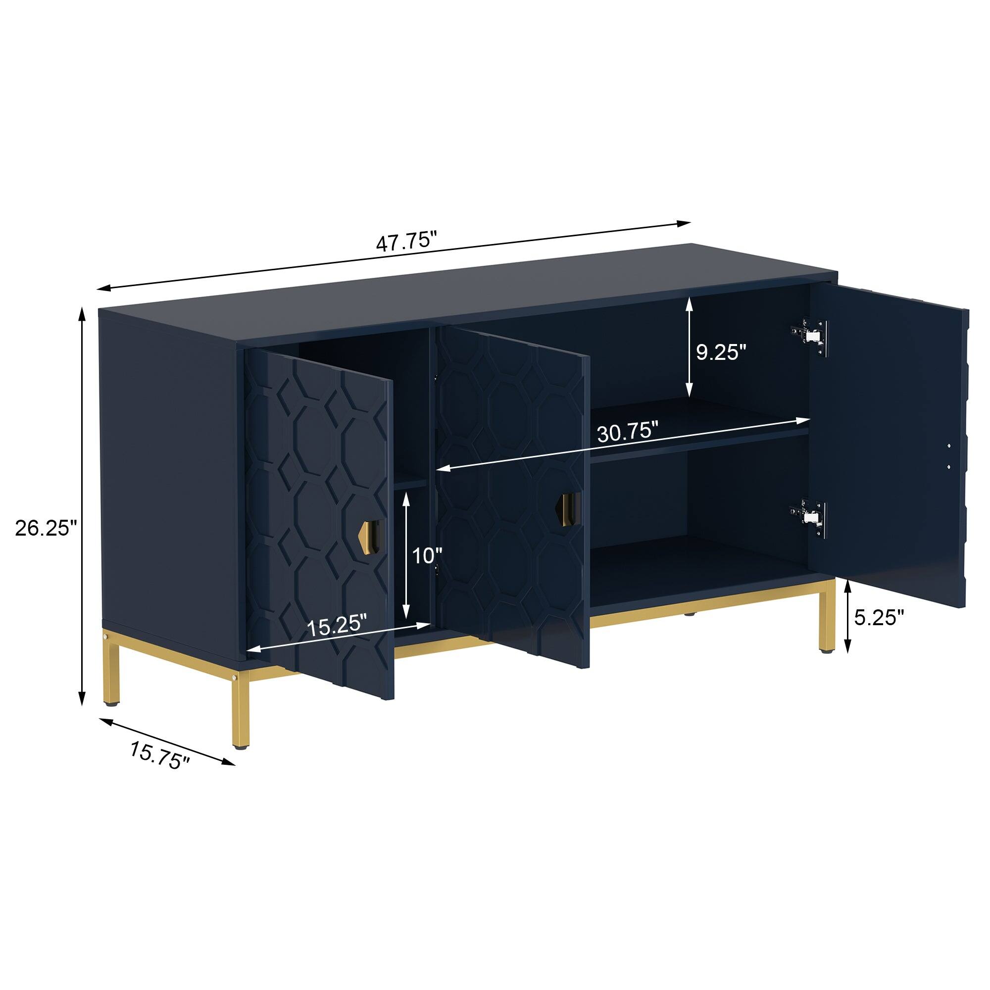 Width: 47.75"
Height: 26.25"
Depth: 30.75"
Shelf: 10"
Leg: 15.75"
Drawer: 9.25"
Drawer Leg: 5.25"
Drawer Width: 15.25"