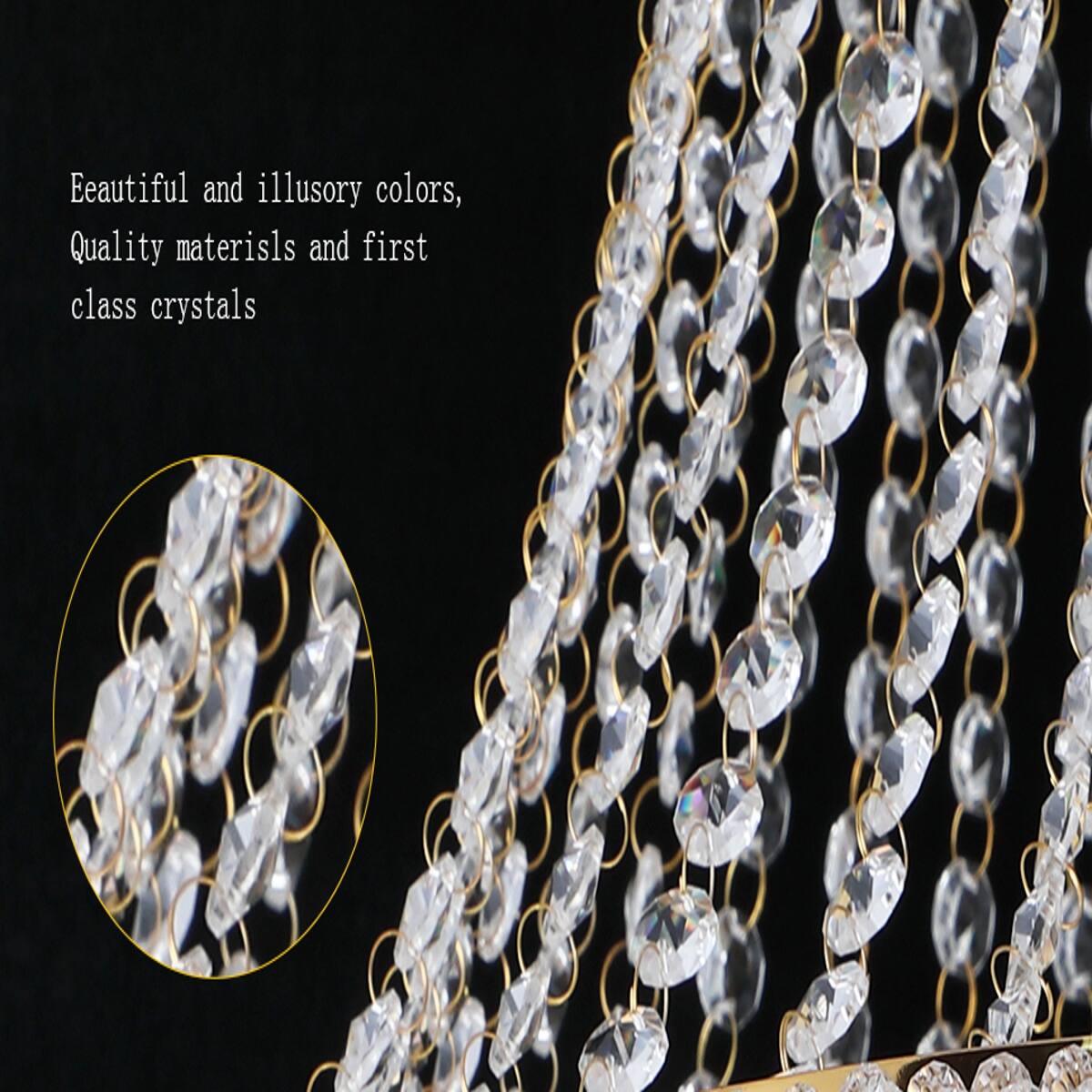 Beautiful and illusory colors, Quality materials and first class crystals
