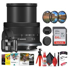 Canon - RF-S 18-45mm f/4.5-6.3 IS STM Lens w 64GB Card + More (International Version)