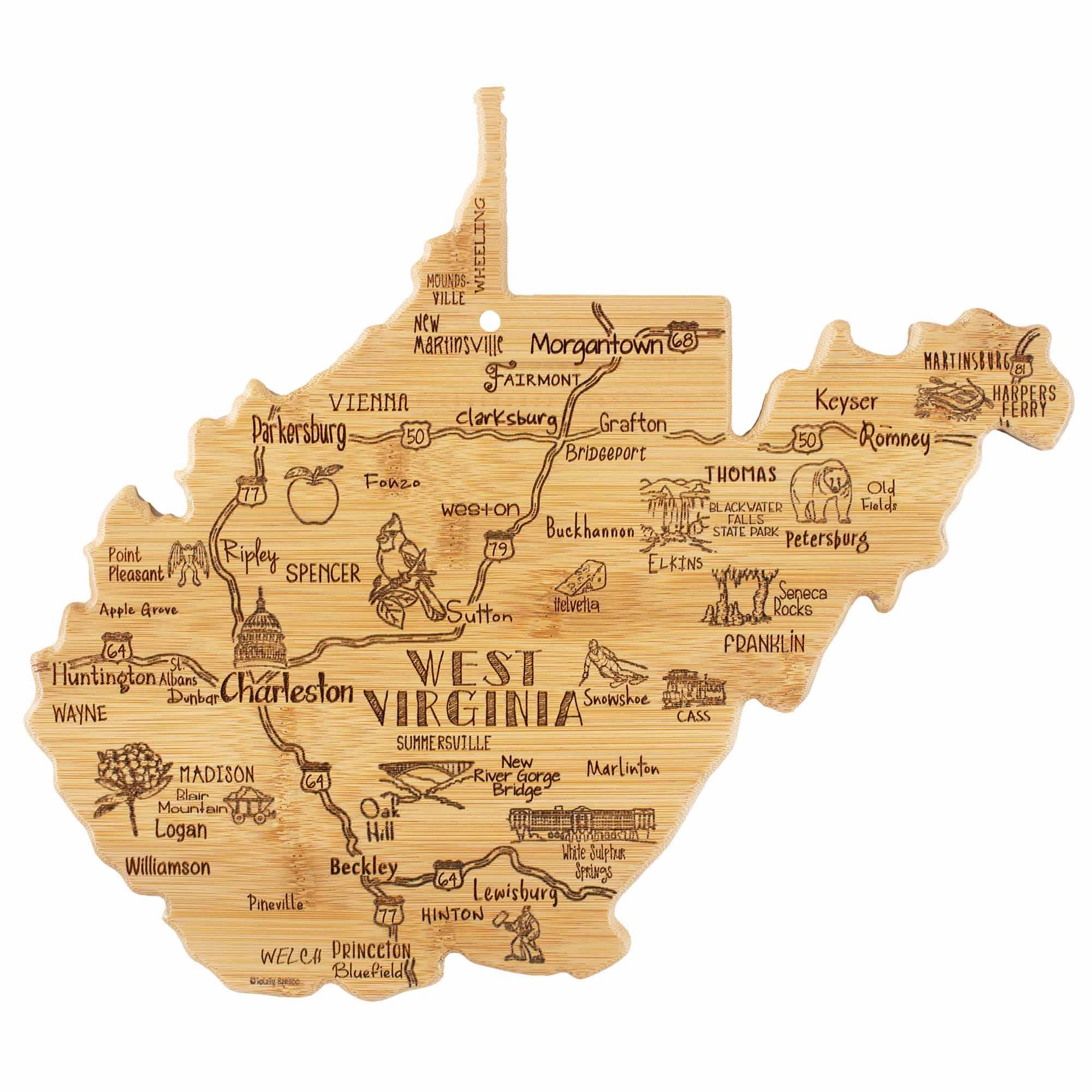 "Totally Bamboo - Destination West Virginia Cutting Board, 13-1/2"" x 11-3/4""" price history on PriceWatchPro
