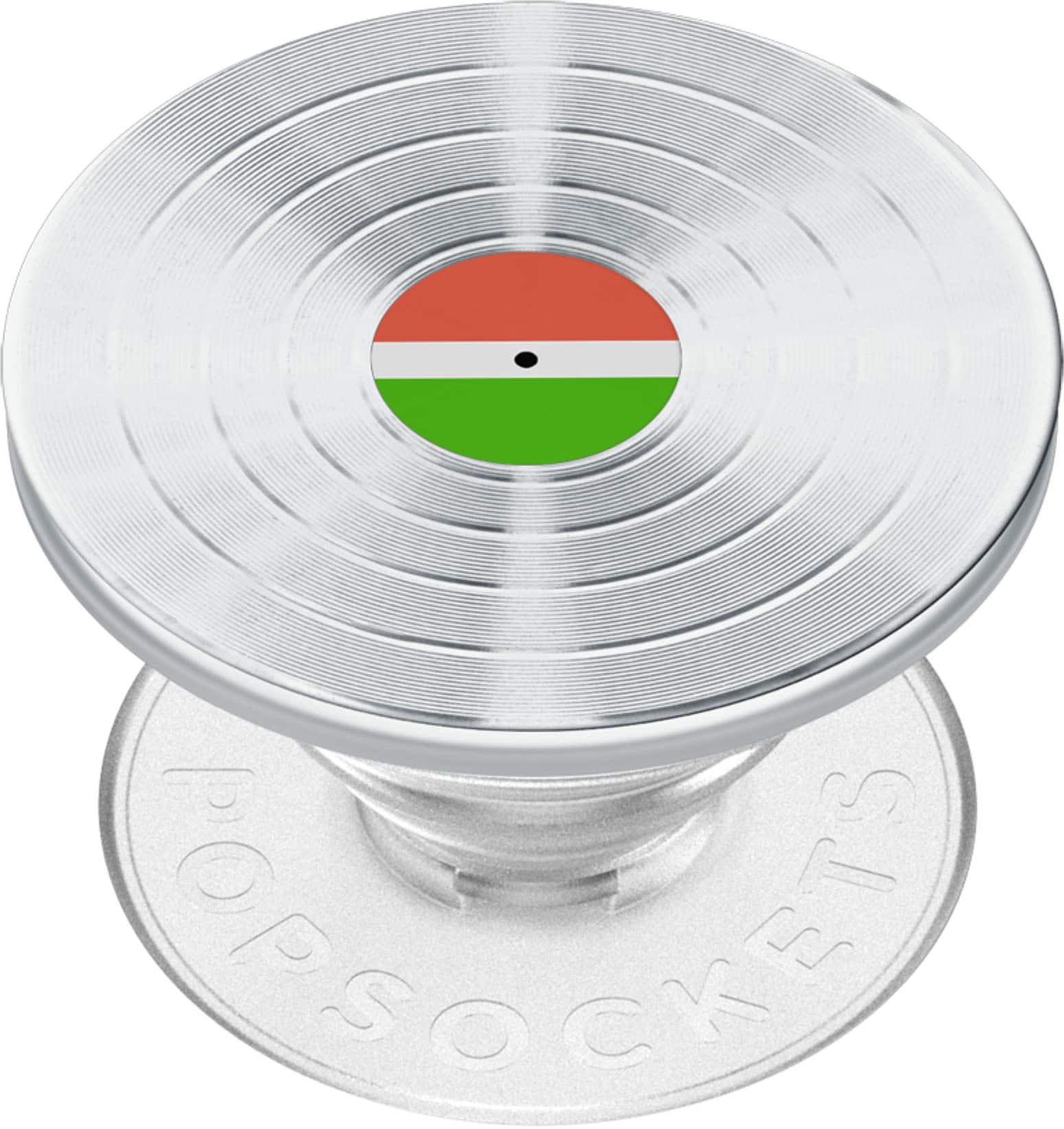 PopSockets - Adhesive PopGrip Universal Grip & Stand for Cell Phones - BS-45rom Silver - Front_Zoom