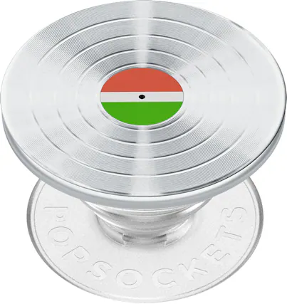 Front. PopSockets - Adhesive PopGrip Universal Grip & Stand for Cell Phones - BS-45rom Silver.