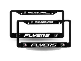 Rico Industries - Philadelphia Flyers NHL Black Metal License Plate Frame - Set of 2 Frames - Multi