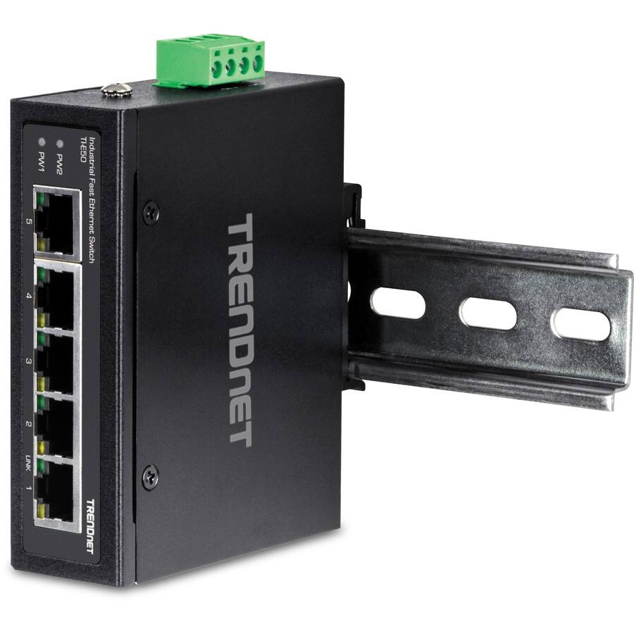 TRENDNET  
Industrial Fast Ethernet Switch  
TIES50  

PW1 PW2  
5 4 3 2 1  
LINK  

TRENDNET