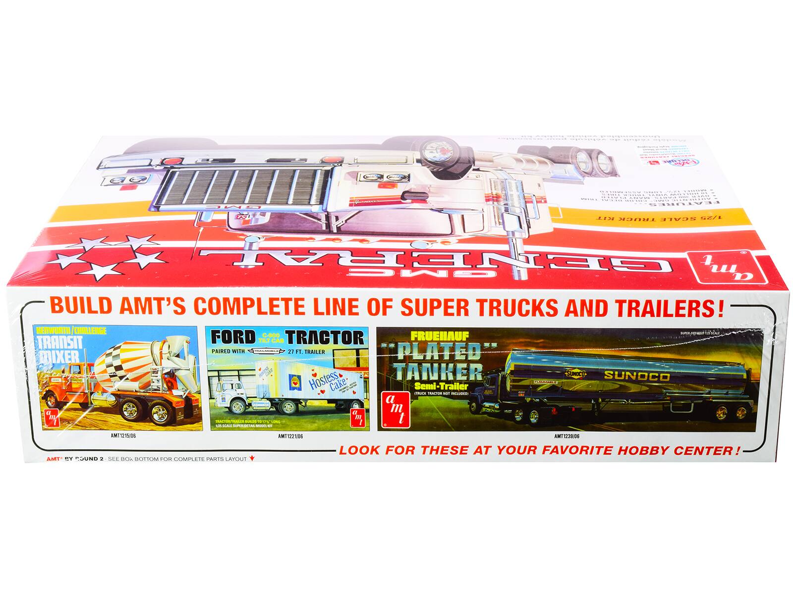 | | | L t G6 LILT : ...... CDC. ...... ete : : : ! ... .. .O .O.. ..... nI KIT TRUCK SCALE / - GENERAT 1 GMC u a BUILD AMT'S COMPLETE LINE OF SUPER TRUCKS AND TRAILERS! KERWORTH CHALLENGE FORD C90 TRACTOR FRUEHAUF TRANSIT TILE CAS MIXER PAINED WITH 21 FT TRAILER "PLATED- Hostess TANKER SUNOCO SUNOCO CINOE Cake I Semi-Trailer    RLSO a "m m n - T - FN - USMA O O - - AMT1215/06 AMT1221/06 AMT BOESTTMA LOOK FOR THESE AT YOUR FAVORITE HOBBY CENTER! AMT ITY RSUND 2 SLE OX BOTTOM FOR COMPLETE PARTS LAYOUT