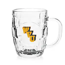 Indigo Falls - West Virginia Mountaineers 20oz. Dimpled Glass Mug - Multicolor
