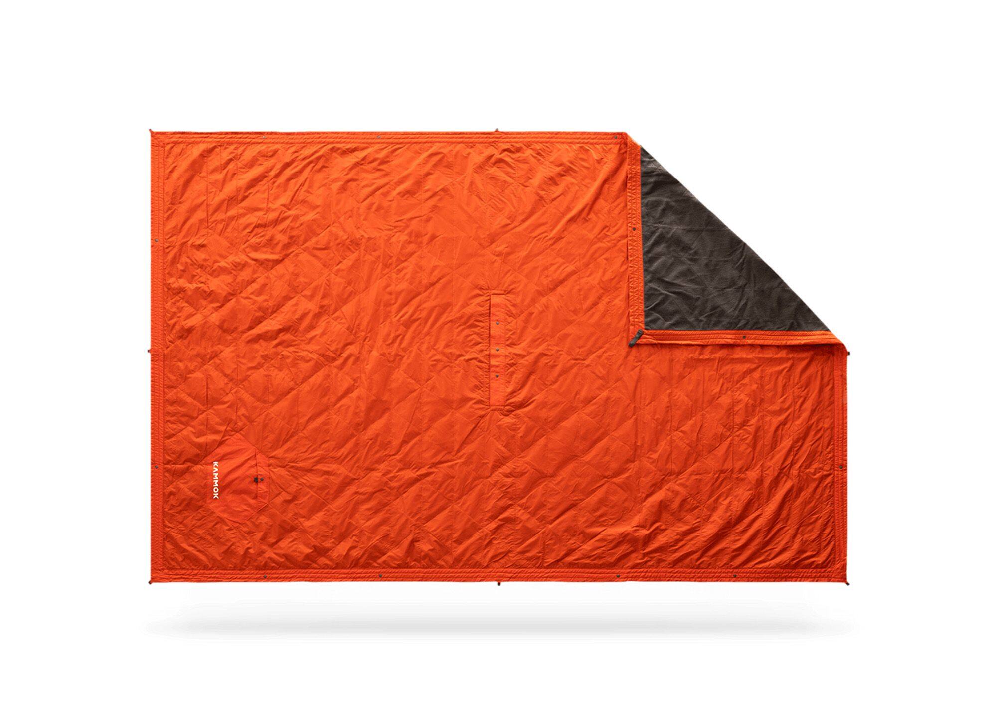 Front. Kammok - Kammok Field Microfleece Blanket - Ember Orange.