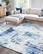 Angle. VEVOR - Area Rug, 5 x 7 ft Large Washable Rug, Non-Slip and Tear-Resistant Soft Carpet, Pet & Child Friendly Modern Area Rugs - Blue.