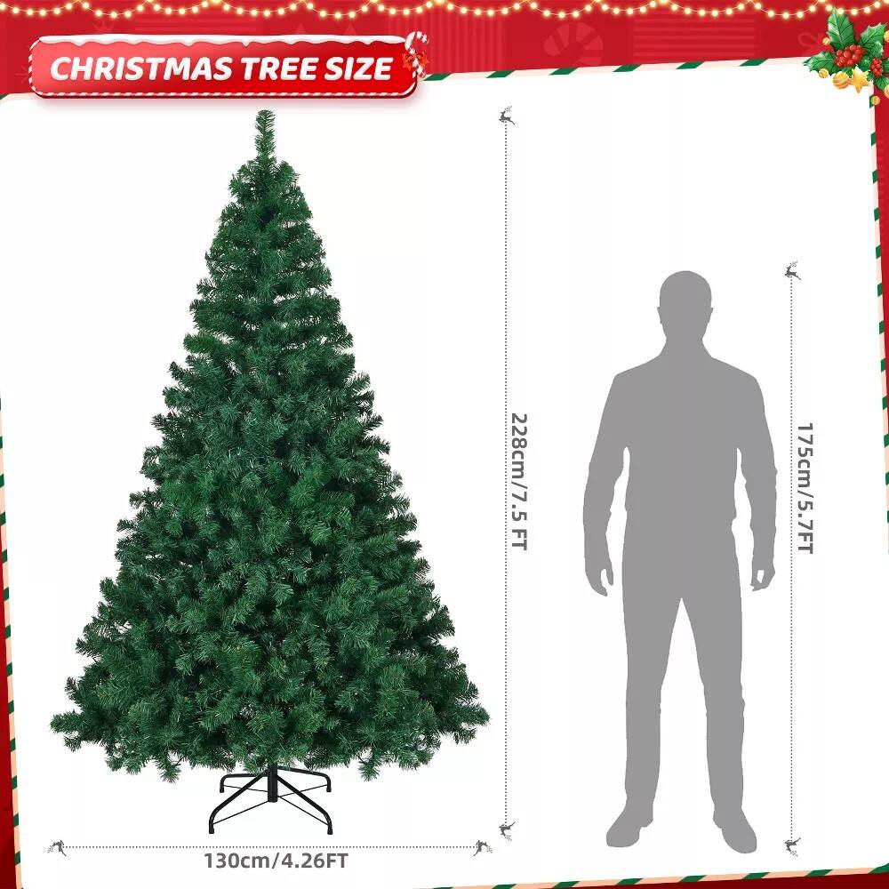 CHRISTMAS TREE SIZE

228cm/7.5 FT

175cm/5.7 FT

130cm/4.26 FT