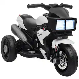 Aosom - 6V Kids Motorcycle Toddler Ride-on Toy, High-Traction Battery-Operated Electric Motorbike with Forward/Reverse Switch