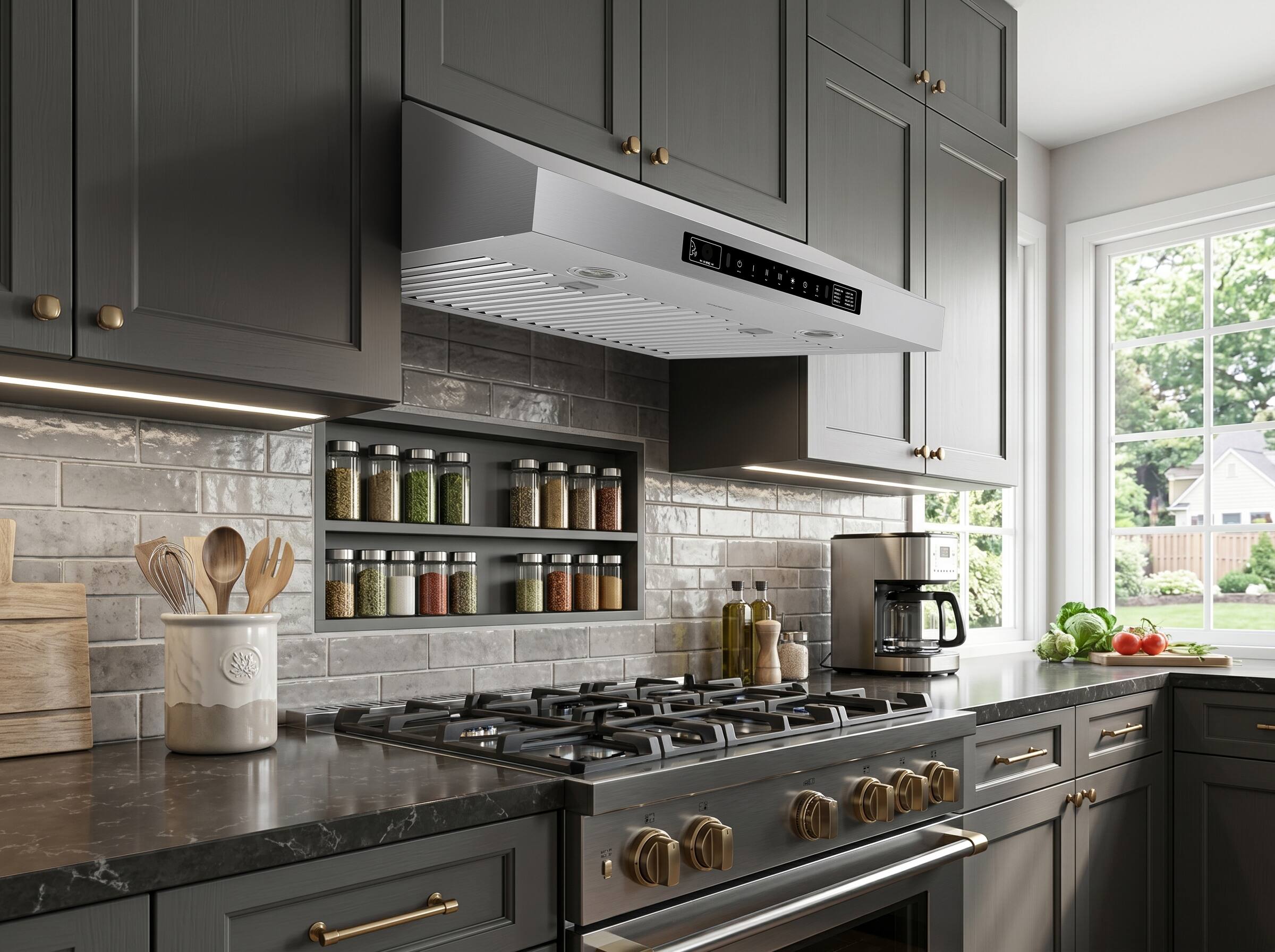 Alt View 1. Windster Hoods - 30" Voice Control  Under Range Hood - Stainless Steel.