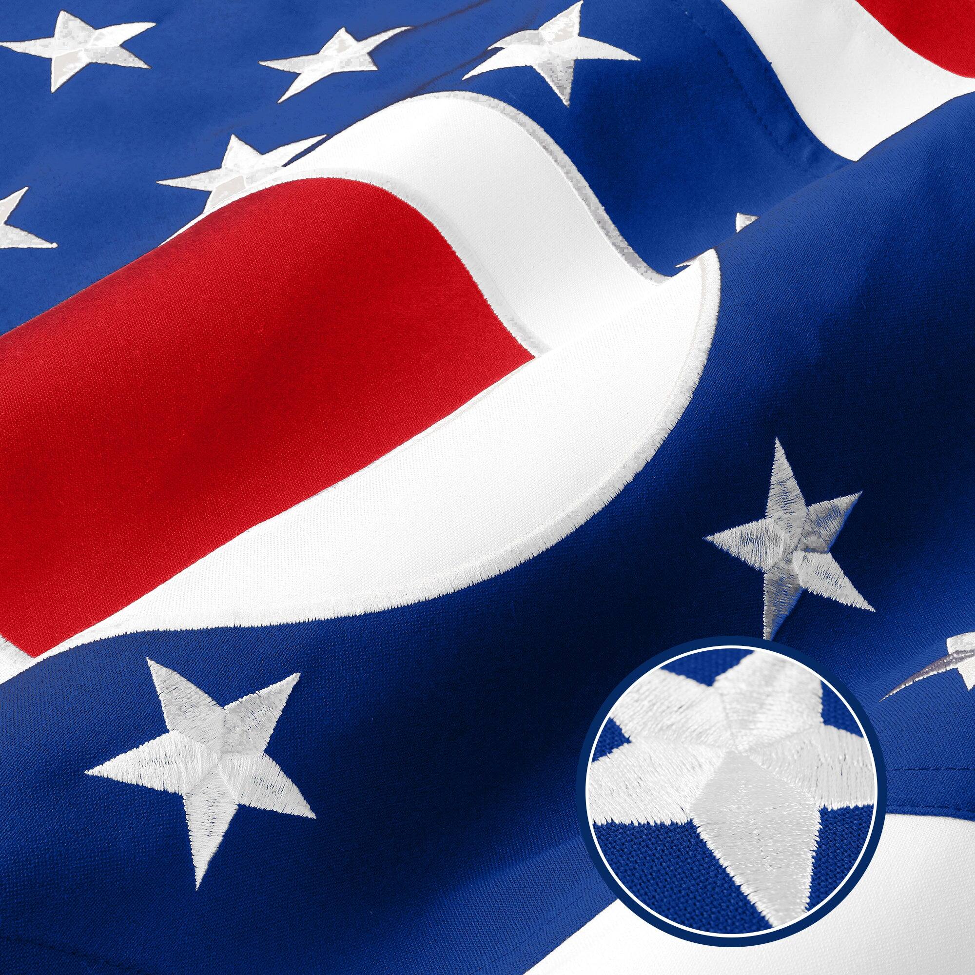 Angle. G128 - Ohio State Flag 5x8 ft Embroidered 220GSM Spun Polyester with Brass Grommets. - Assorted Colors.