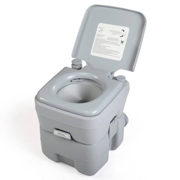 Alt View 1. MOOSOO - 5 Gallon Portable Toilet With Detachable Holding Tank, Flush Potty For Travel Camping - Gray.