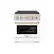 Front. ZLINE - 30 in. Wide 4 Burner Autograph 4.2 cu. ft. Freestanding Paramount Gas DuoPro Range with White Door and Bronze Accents - White Matte.