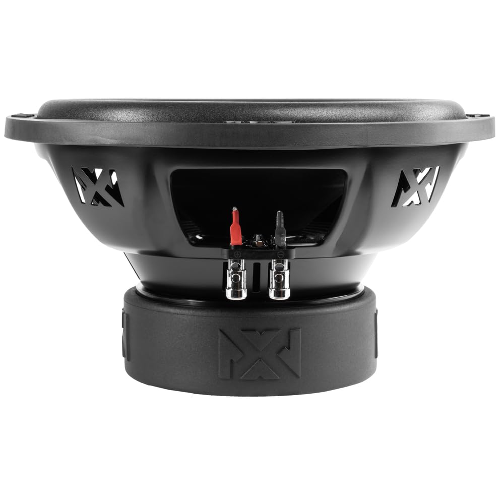 Left. NVX - VSW122v3 1200W Peak (600W RMS) 12in VS-Series v3 Dual 2-Ohm Car Subwoofer.